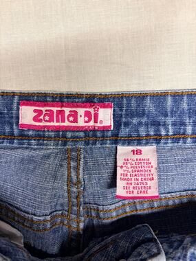 Vintage Zana Di Y2K 00s ribbed jeans medium dark wash low rise women’s size 18